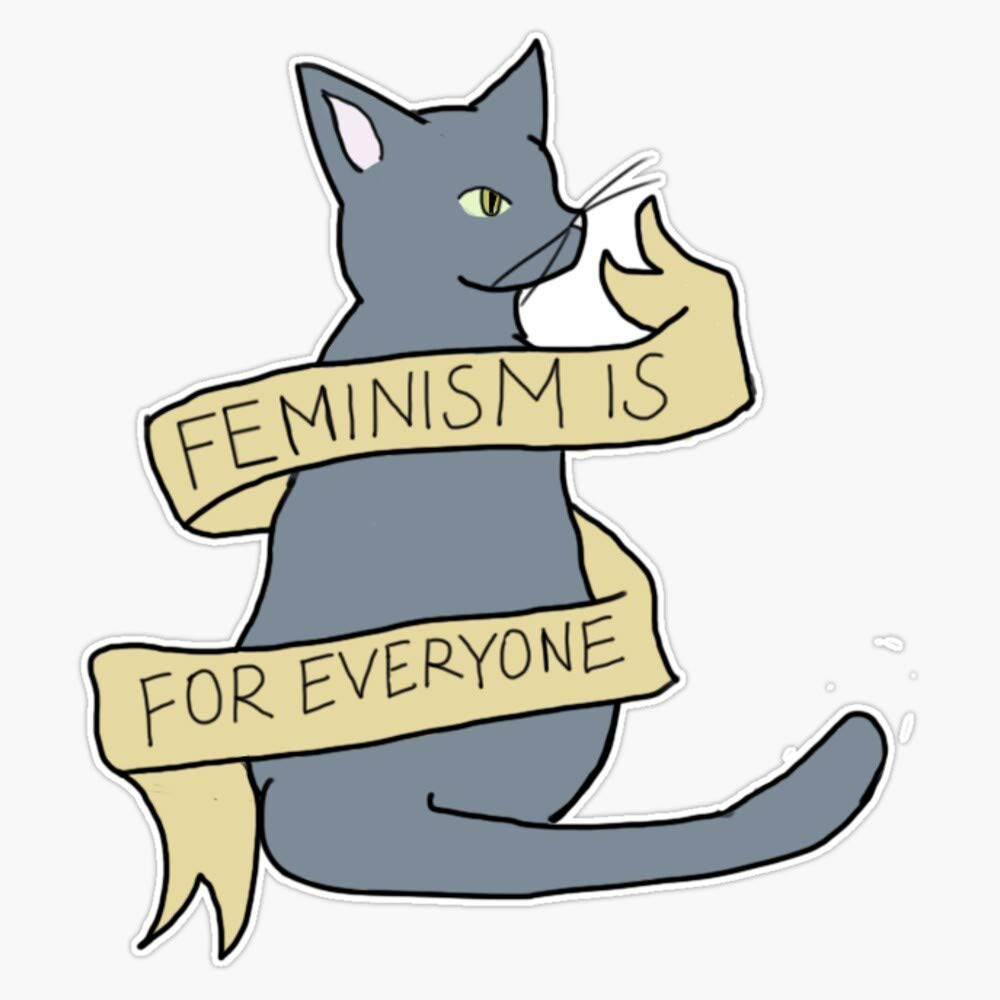 Leyland Designs Feminism is Purr Vinyl Sticker - Durable 5