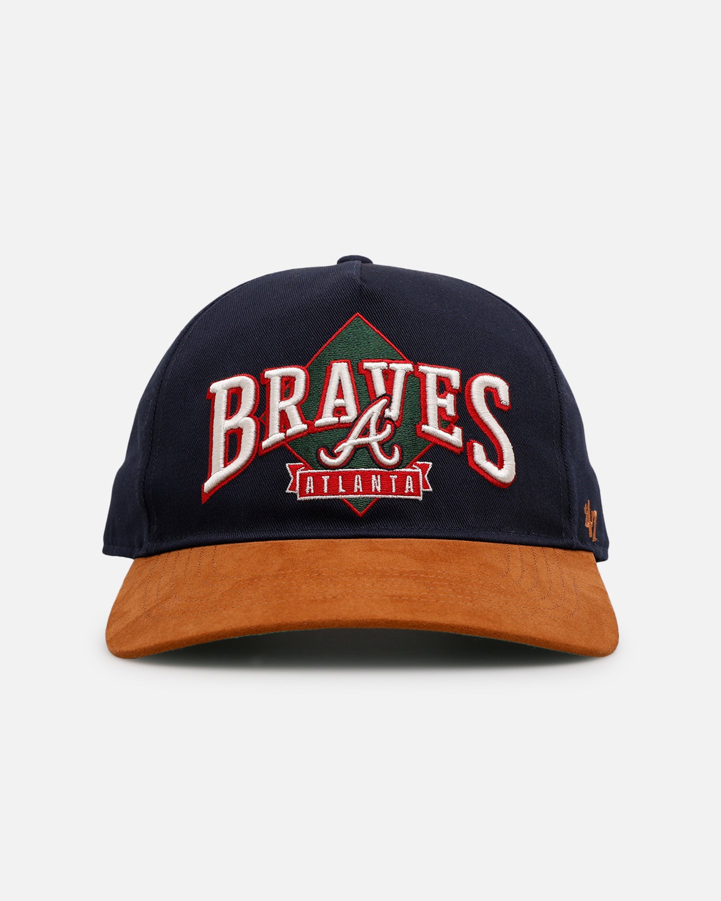 47 Brand Atlanta Braves 'Diamond' 47 Offside Snapback Navy Hat - Official MLB Baseball Cap for Men & Women - Perfect for Games, Streetwear & Casual Outfits