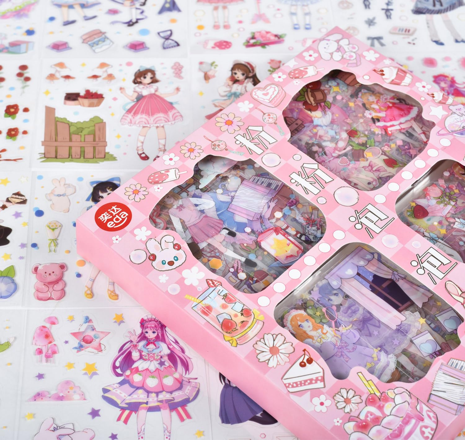 100 Sheets Aesthetic PET Transparent Scrapbook Stickers - Self-Adhesive Planner Stickers for Card Making, Journaling, Notebooks, Albums & DIY Crafts - Perfect for Bullet Journals, Scrapbooking, and Creative Gifts