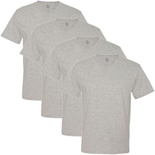 V-neck - 4 Pack - Heather Grey