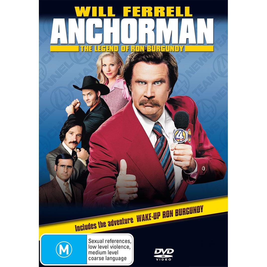 Anchorman: The Legend of Ron Burgundy - Classic Comedy Movie DVD - Perfect for Movie Nights and Comedy Lovers