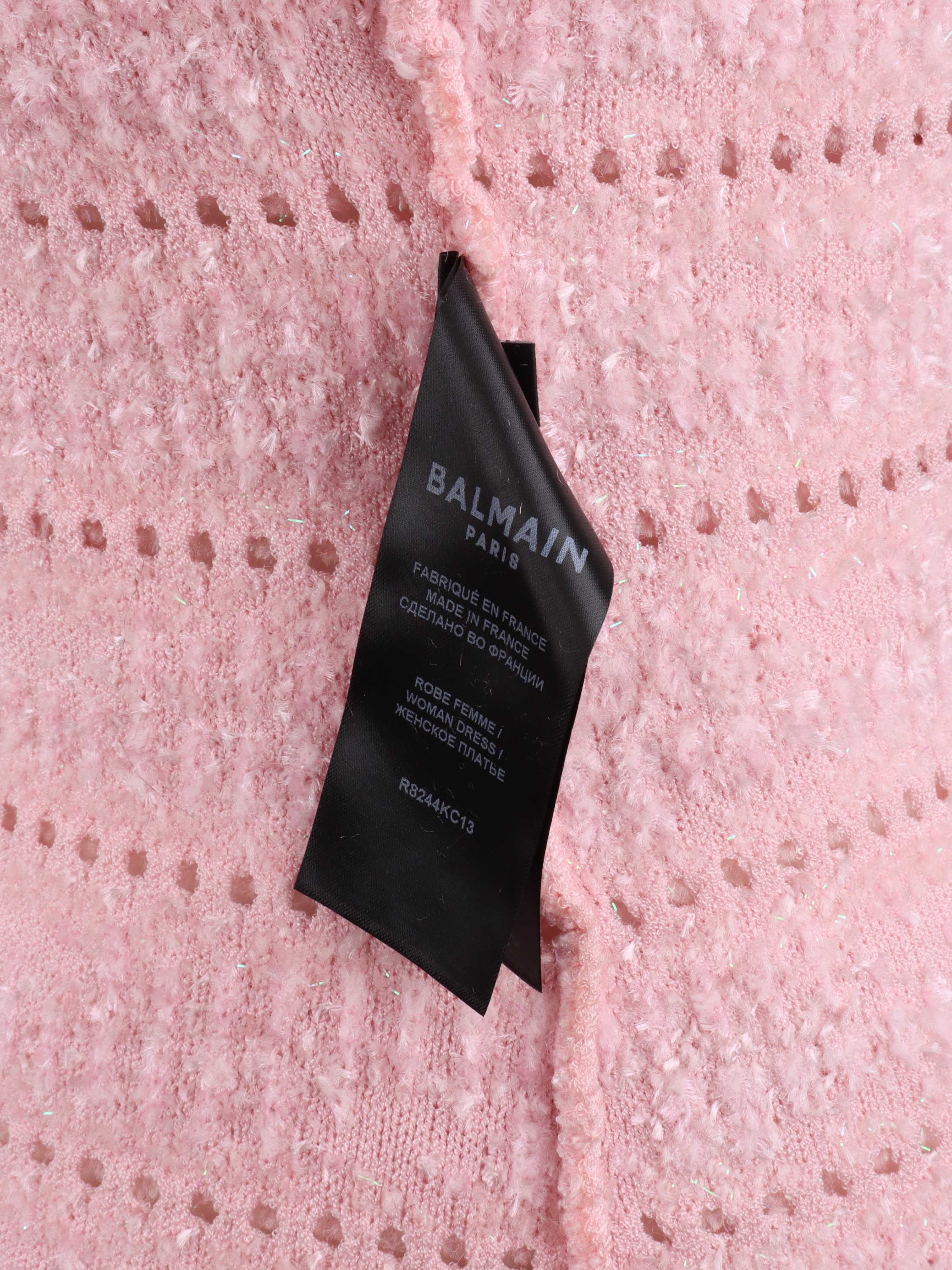 Balmain Pink Mini Dress for Women - Elegant Party & Evening Wear - Sexy Cocktail Dress for Night Out, Date Night, and Special Occasions