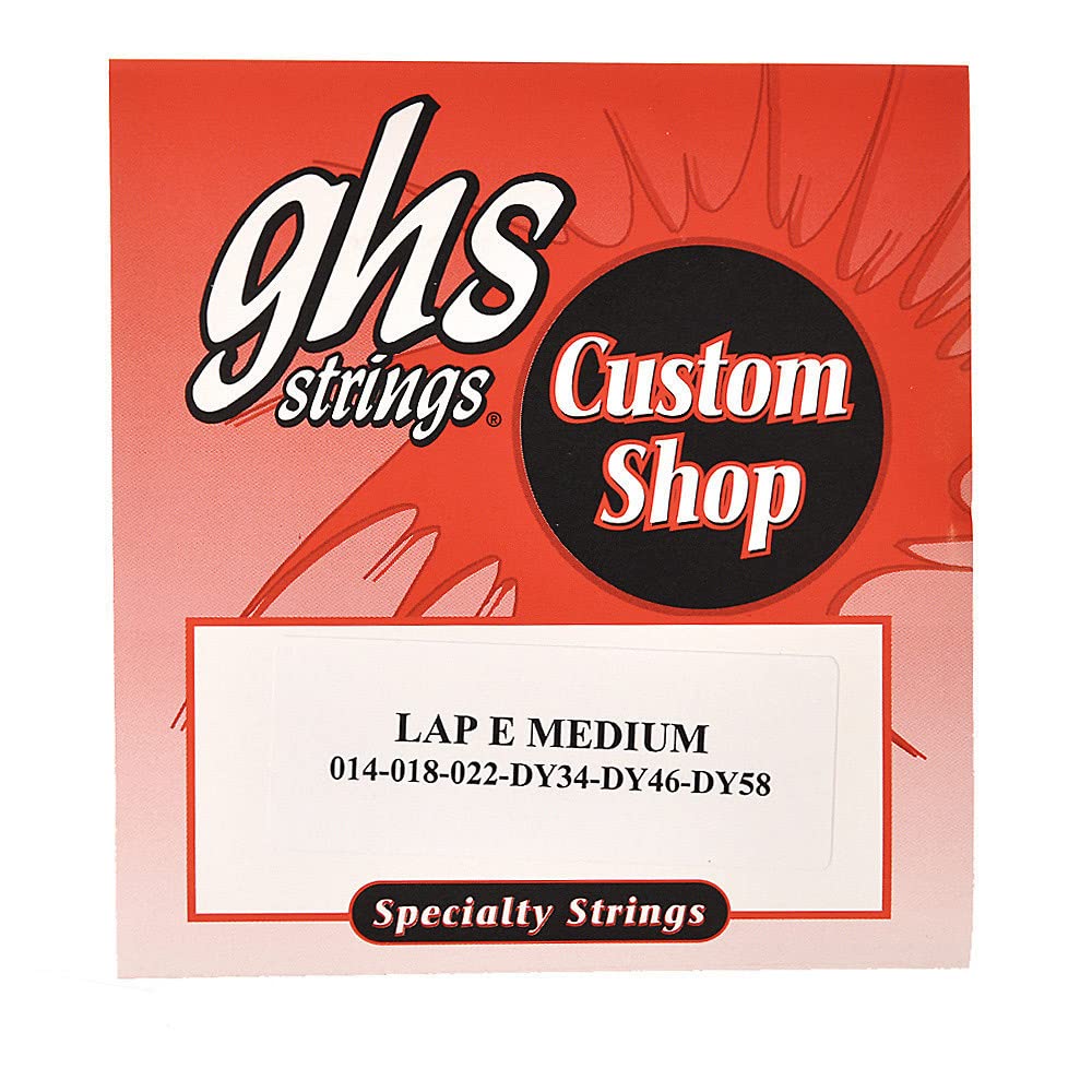 GHS Electric Lap Steel Guitar Strings - E Tuning 14-58 Gauge for Slide Guitar - Perfect for Blues, Country & Hawaiian Music Performances