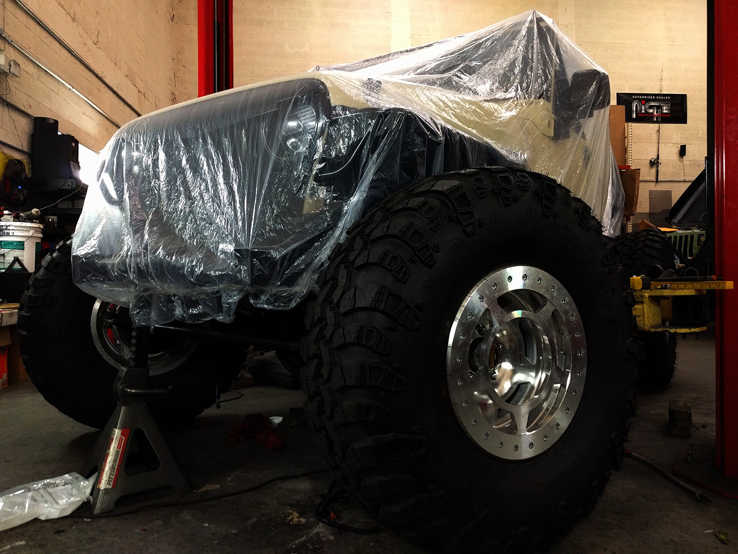 Universal Disposable Plastic Car Covers - 25 Pack Clear Indoor Garage Vehicle Protection for Storage & Dust Protection