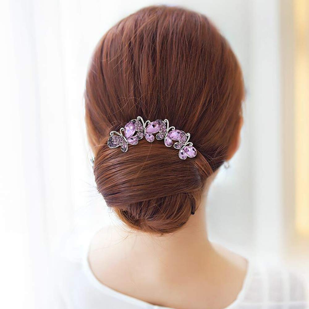 Elegant Crystal Rhinestone & Pearl Hair Combs for Women - Bridal Wedding Hair Accessories for Brides, Bridesmaids & Party - Perfect for Weddings, Proms & Special Occasions
