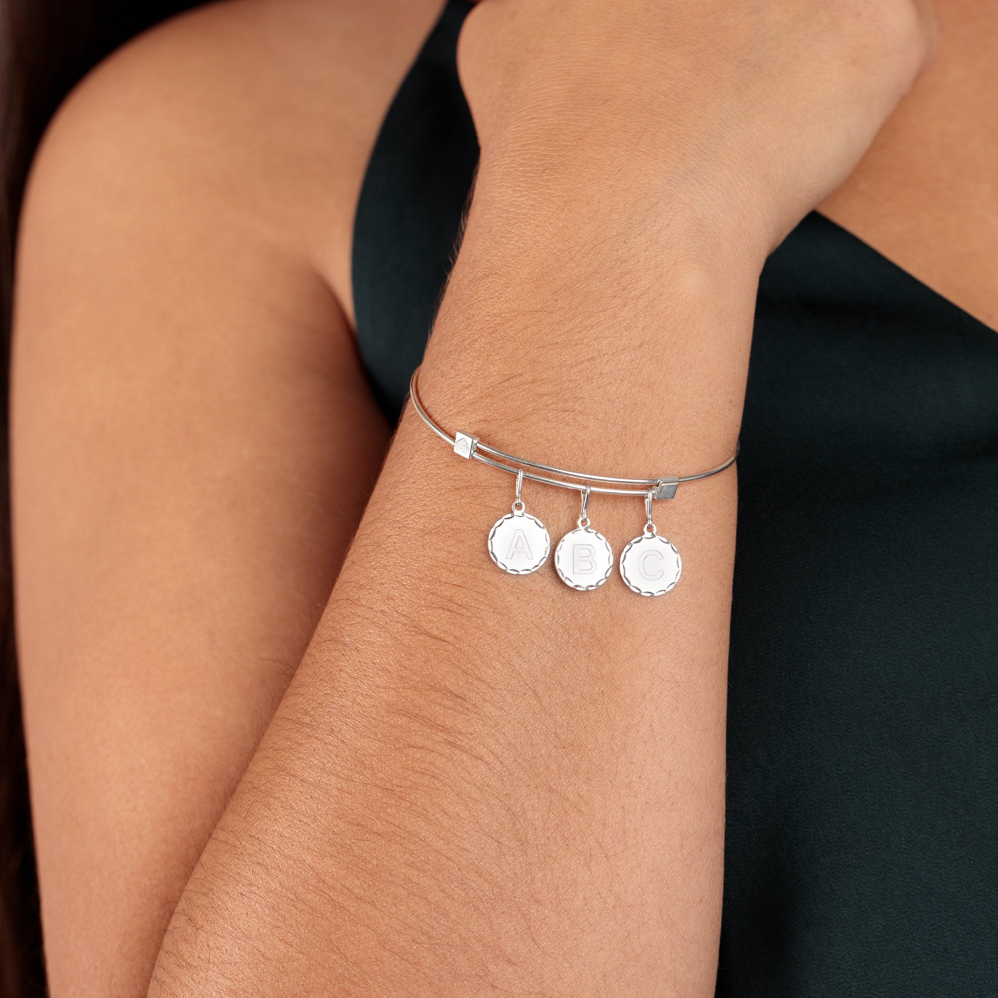 Initial B Charm Bangle - Stylish Letter B Bracelet for Women, Trendy Alphabet Jewelry Gift - Perfect for Everyday Wear, Parties & Special Occasions
