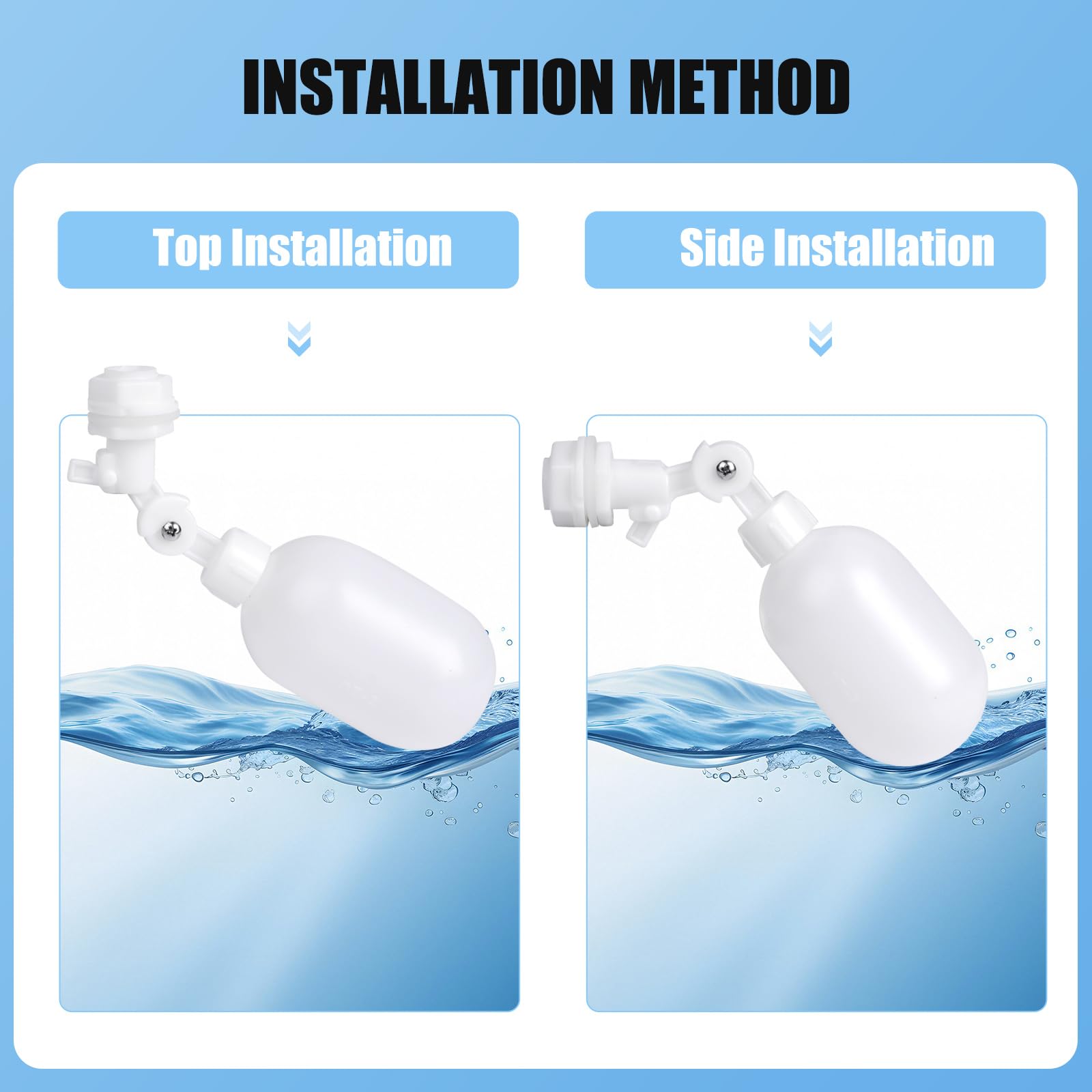 1/4 Inch Adjustable Plastic Float Valve for RO Water Reverse Osmosis System, Water Filter, Hydroponics, Aquariums, Coffee Maker & Ice Maker – Perfect for Water Purification, Home Brewing & Aquarium Maintenance