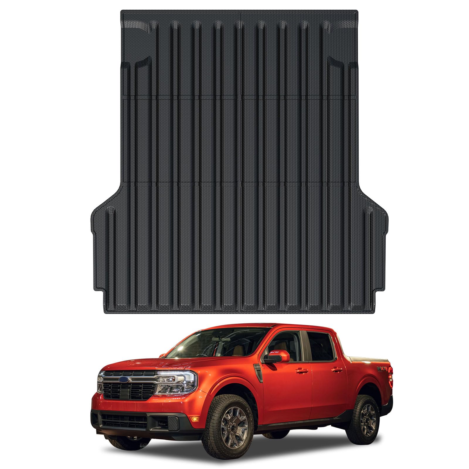 Mabett Custom Fit All-Weather Truck Bed Liner for Ford Maverick 2022-2025 Accessories | Replacement Bed Mat for Gasoline & Hybrid Models | Perfect for Camping, Hauling & Outdoor Adventures