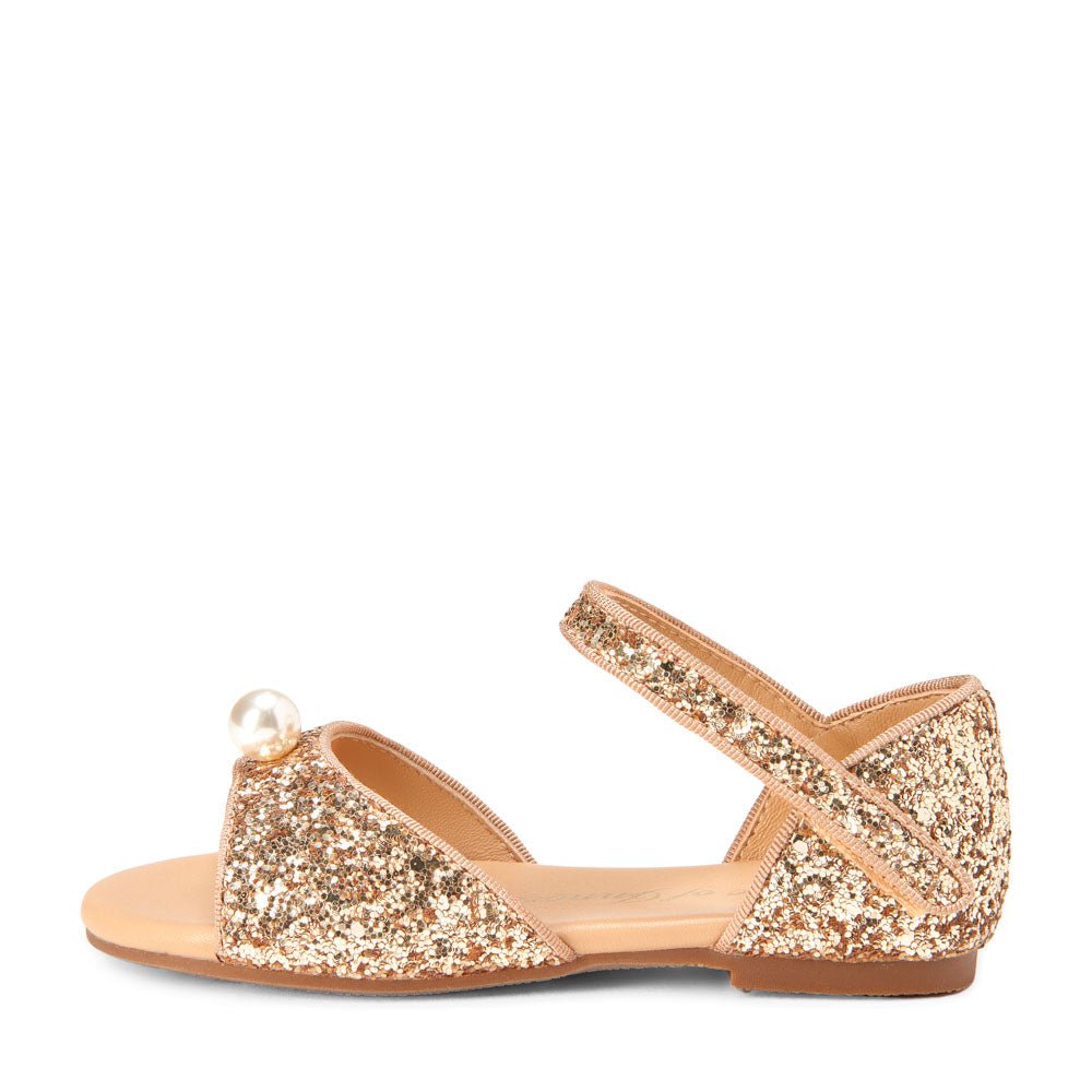 Mila Glitter Gold High Heels for Women - Elegant Party Shoes with Sparkly Rhinestones - Perfect for Weddings, Prom, Evening Events & Special Occasions