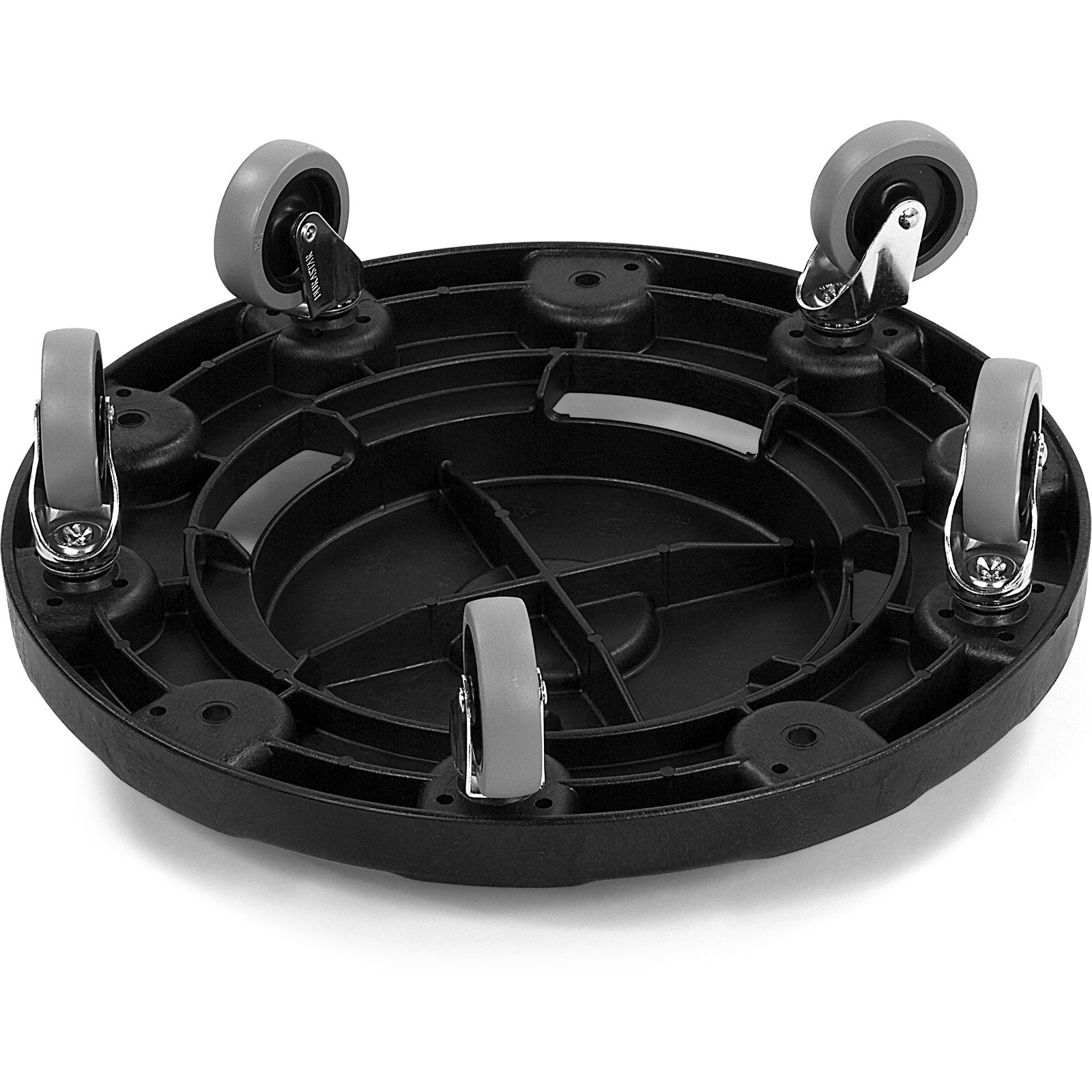 Round Waste Container Dolly with Wheels - Heavy Duty Trash Bin Mover for Recycling, Yard Waste, and Commercial Use (1 Pack) - Perfect for Home, Office, and Industrial Cleaning Scenarios