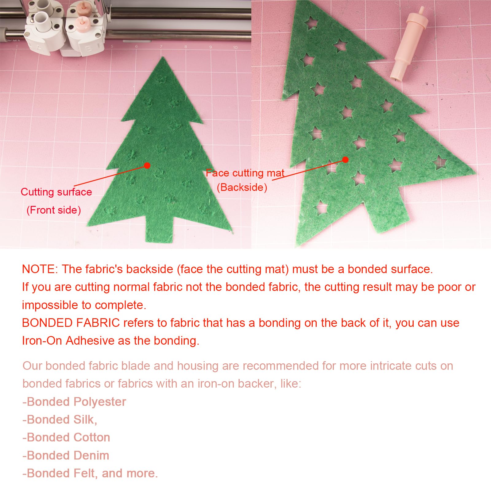 Premium Bonded Fabric Blade for Cricut Maker 3/Maker/Venture/Explore 3/Air 2/Air/One - Perfect for Cutting Bonded Polyester, Silk, Cotton, Denim, Felt & Oil Cloth - Ideal for DIY Crafts, Fabric Projects & Custom Apparel Making