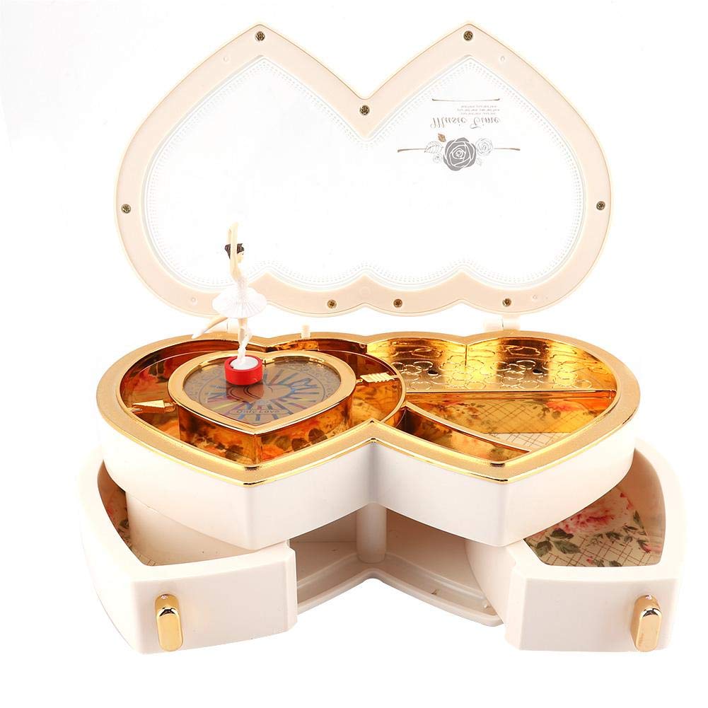 Musical Jewelry Box with Transparent Lid & Twirling Ballerina - Elegant Jewelry Storage for Little Girls (White) | Perfect for Birthday Gifts, Bedroom Decor & Keepsake Organization