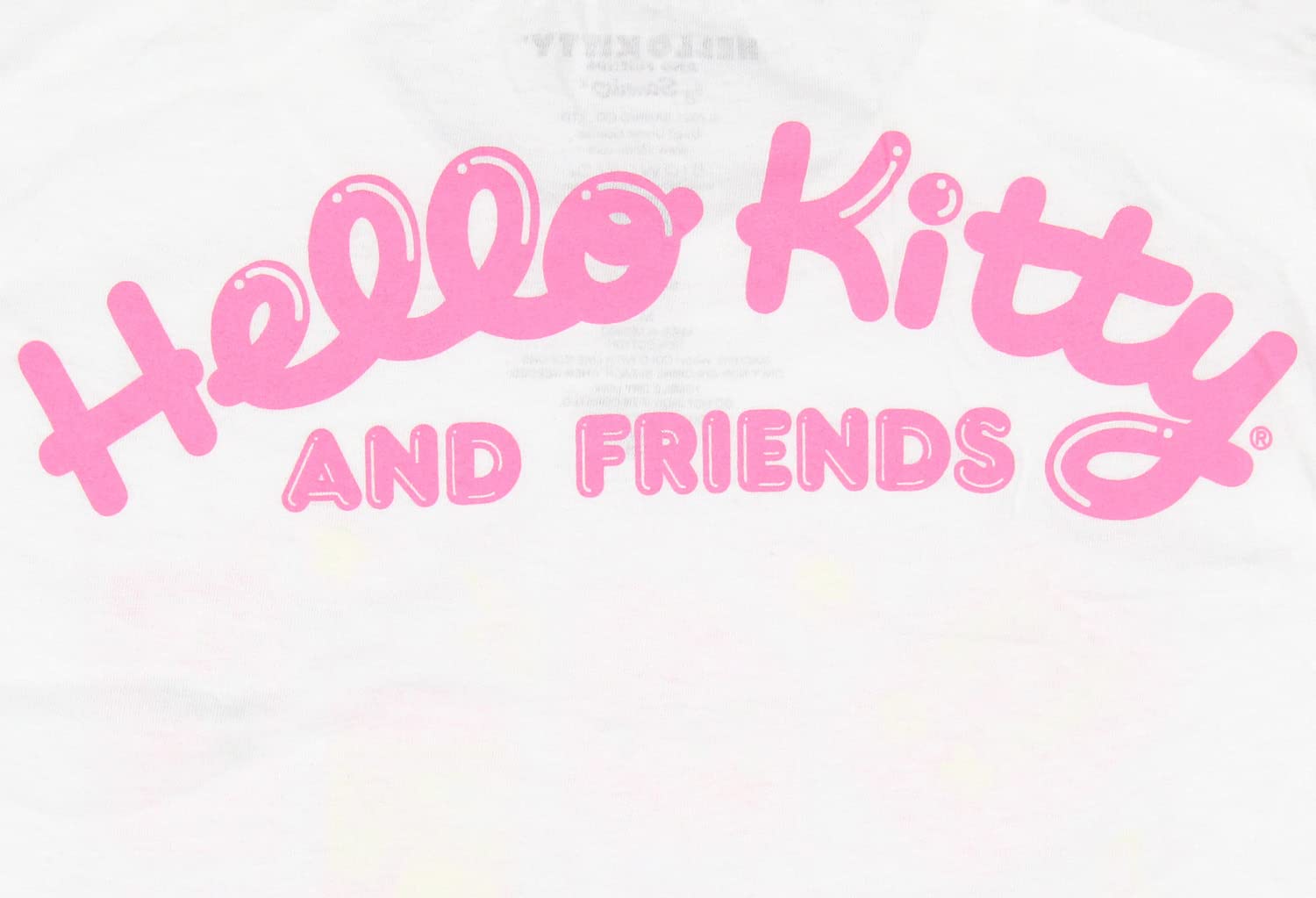 Hello Kitty and Friends Women's Graphic T-Shirt - Cute Anime Kawaii Snacks & Games Print Tee for Casual Wear, Gifts, and Anime Lovers