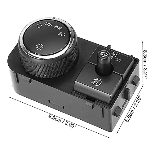 2007-2013 Chevrolet Silverado 1500 Headlight Switch & Dash Panel with Dimmer & Dome Light Control | OEM 25858705 Replacement | Black Interior Upgrade for Night Driving & Cab Lighting