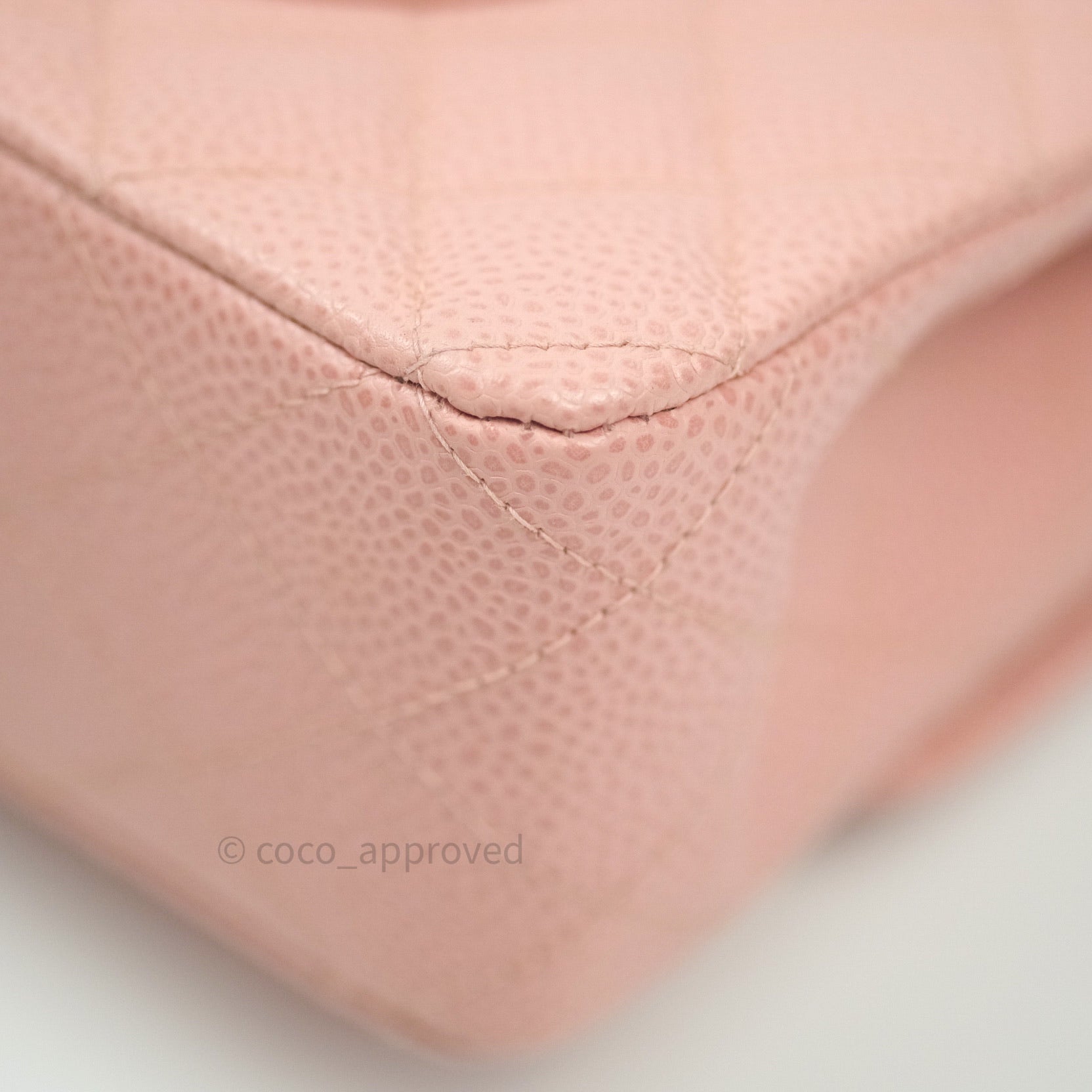 Chanel Classic Medium Double Flap Bag in Pink Caviar Leather with 24K Gold Hardware - Luxury Designer Handbag for Women, Perfect for Parties, Weddings & Everyday Elegance
