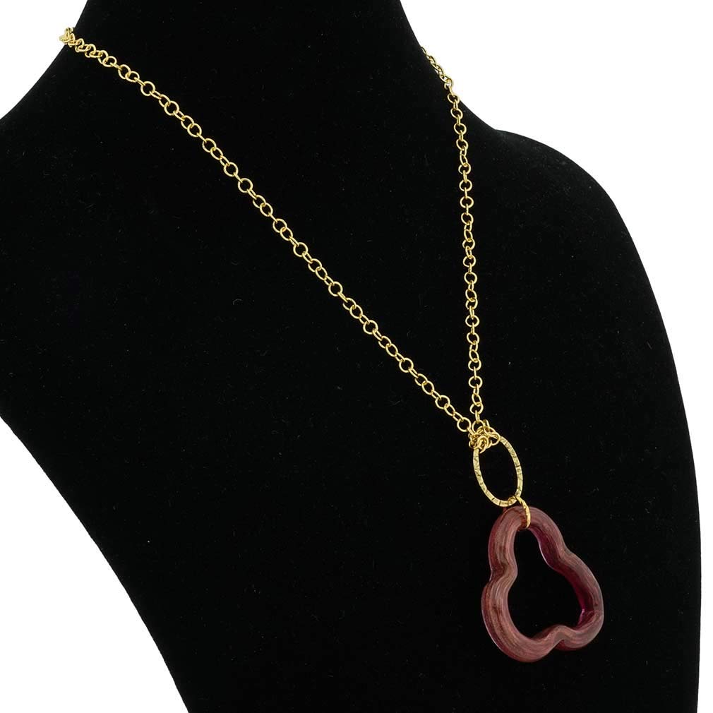 Murano Glass Aria Veneziana Pendant Necklace - Handcrafted Venetian Jewelry - Perfect for Weddings, Parties & Special Occasions