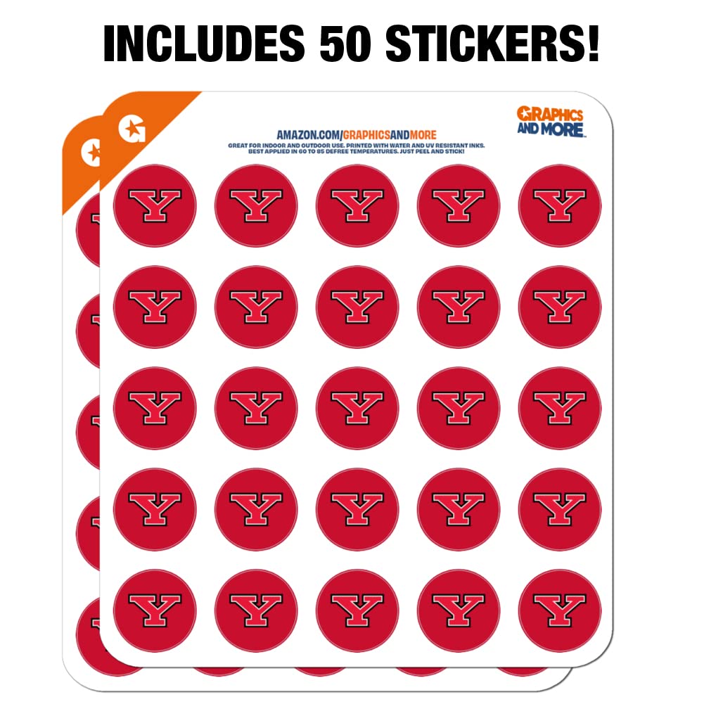 Youngstown State Primary Logo 1 Inch Planner Stickers - Clear Scrapbooking Decals for Bullet Journals, DIY Crafts, and School Supplies - Perfect for Planners, Calendars, and Scrapbook Projects