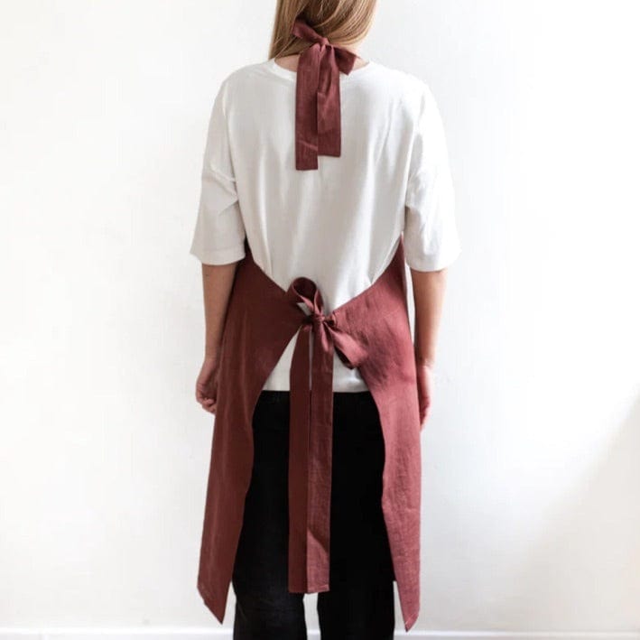 Classic Linen Apron with Adjustable Ties - Durable & Stylish Kitchen Apron for Cooking, Baking & BBQ - Perfect for Chefs, Home Cooks & Outdoor Grilling