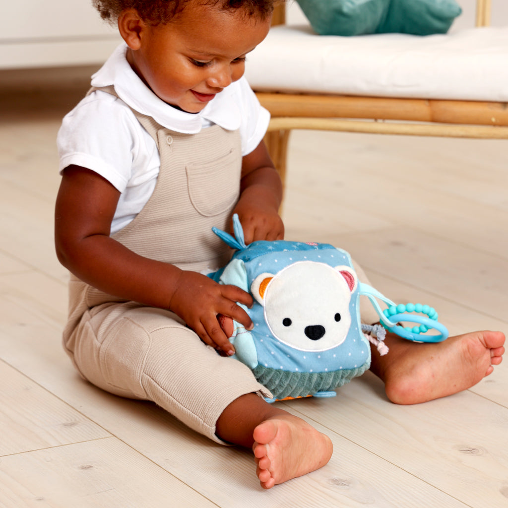 Little Big Friends Ocean Activity Cube - Montessori Wooden Baby Toy with 6 Sides of Learning Games for Toddlers 1-3 Years - Perfect for Early Childhood Development & Sensory Play
