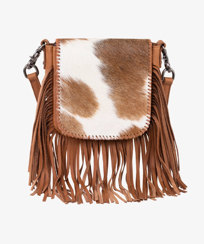 Montana West Genuine Leather Fringe Crossbody Bag with Hair-On Hide - Stylish Boho Purse for Women, Perfect for Music Festivals & Casual Outings