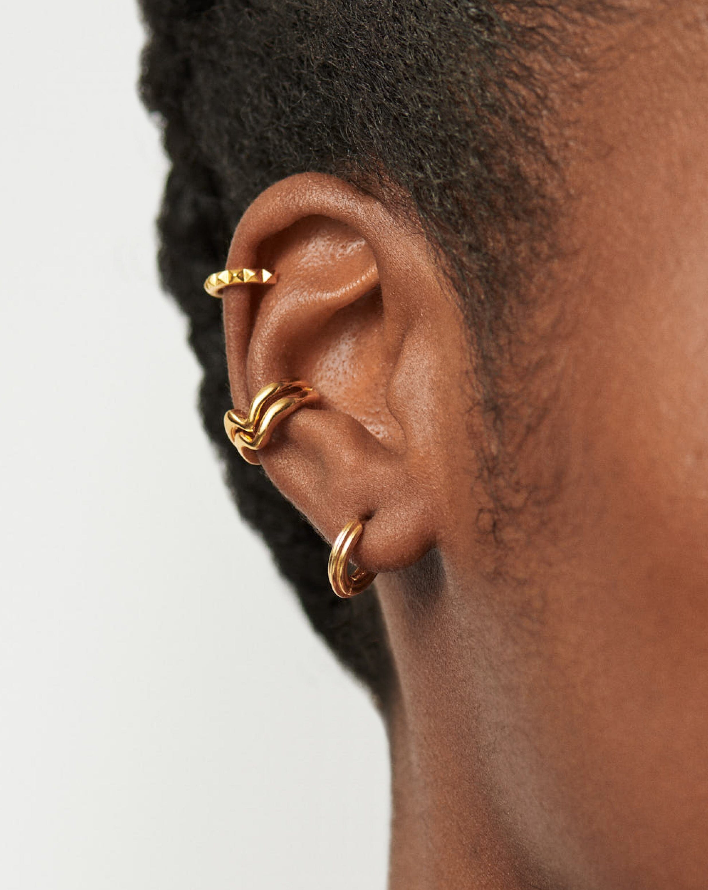 Ridge Mini Hoop Earrings - 18k Gold Plated Dainty Huggie Earrings for Women | Everyday Wear, Gift Giving & Special Occasions