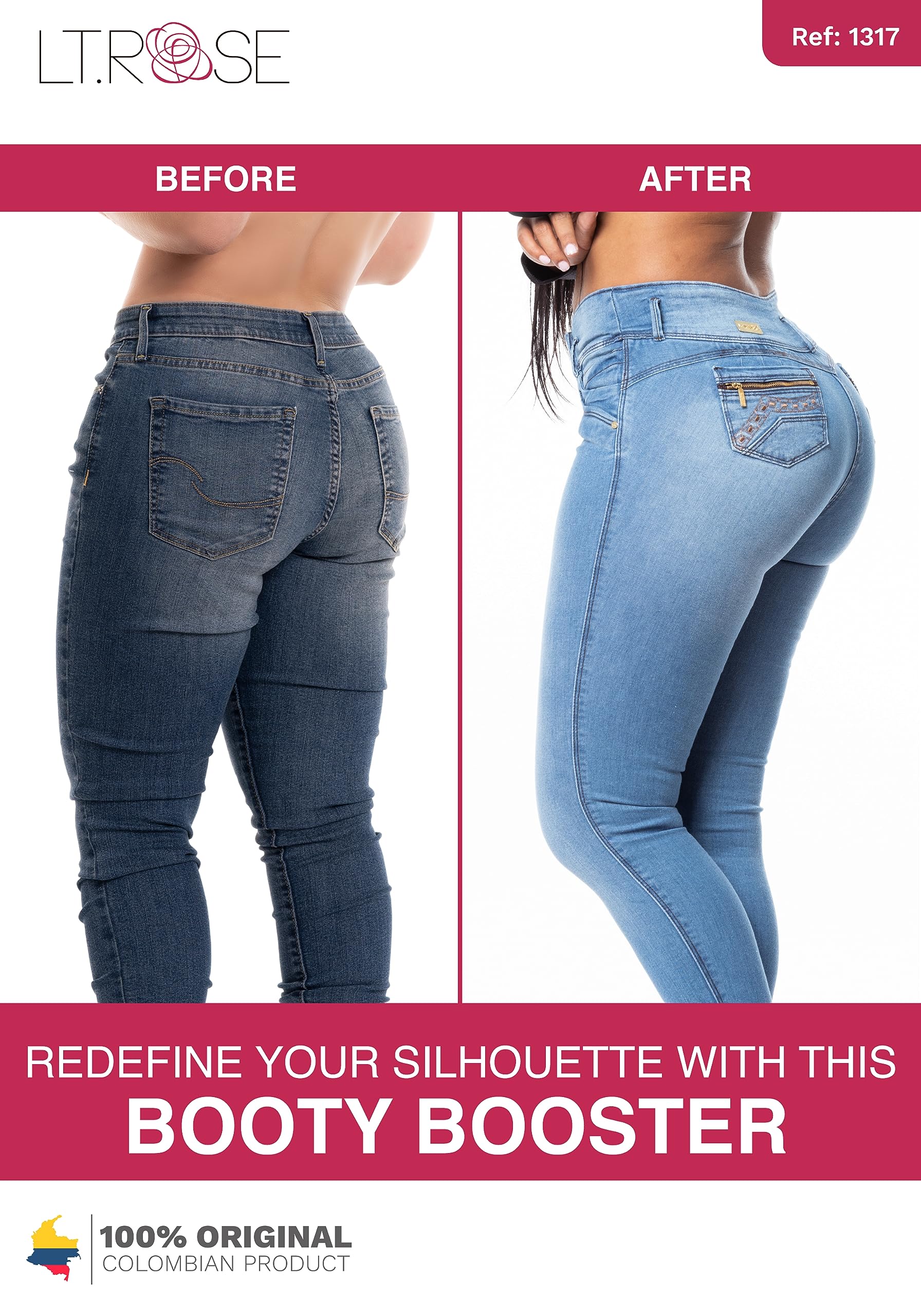 LT.ROSE High Waisted Butt Lifting Jeans for Women - Perfect for Casual & Night Out