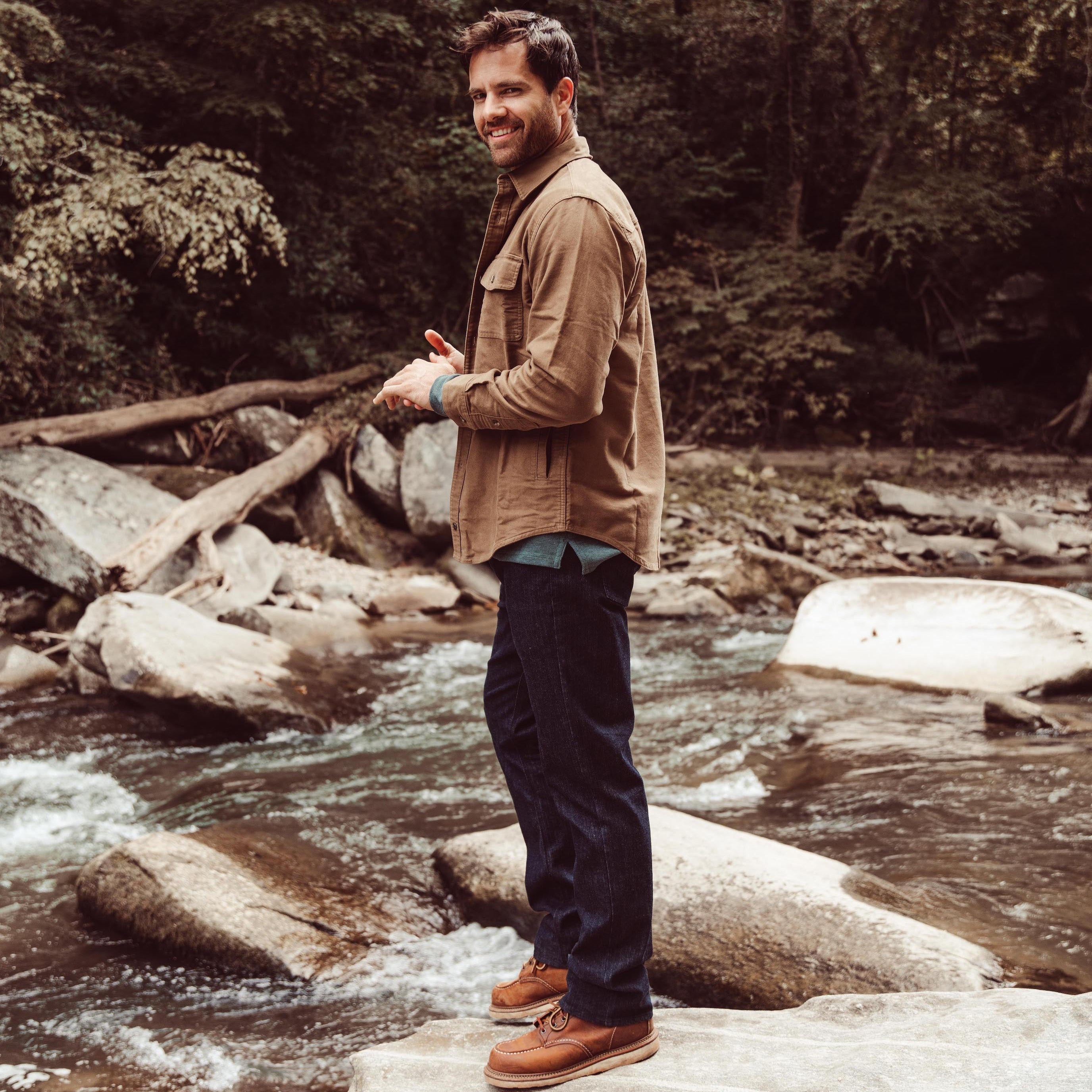 Premium Cotton Moleskin Shirt Jacket for Men - Soft & Durable Workwear - Ideal for Outdoor Activities, Casual Wear & Layering in Cool Weather