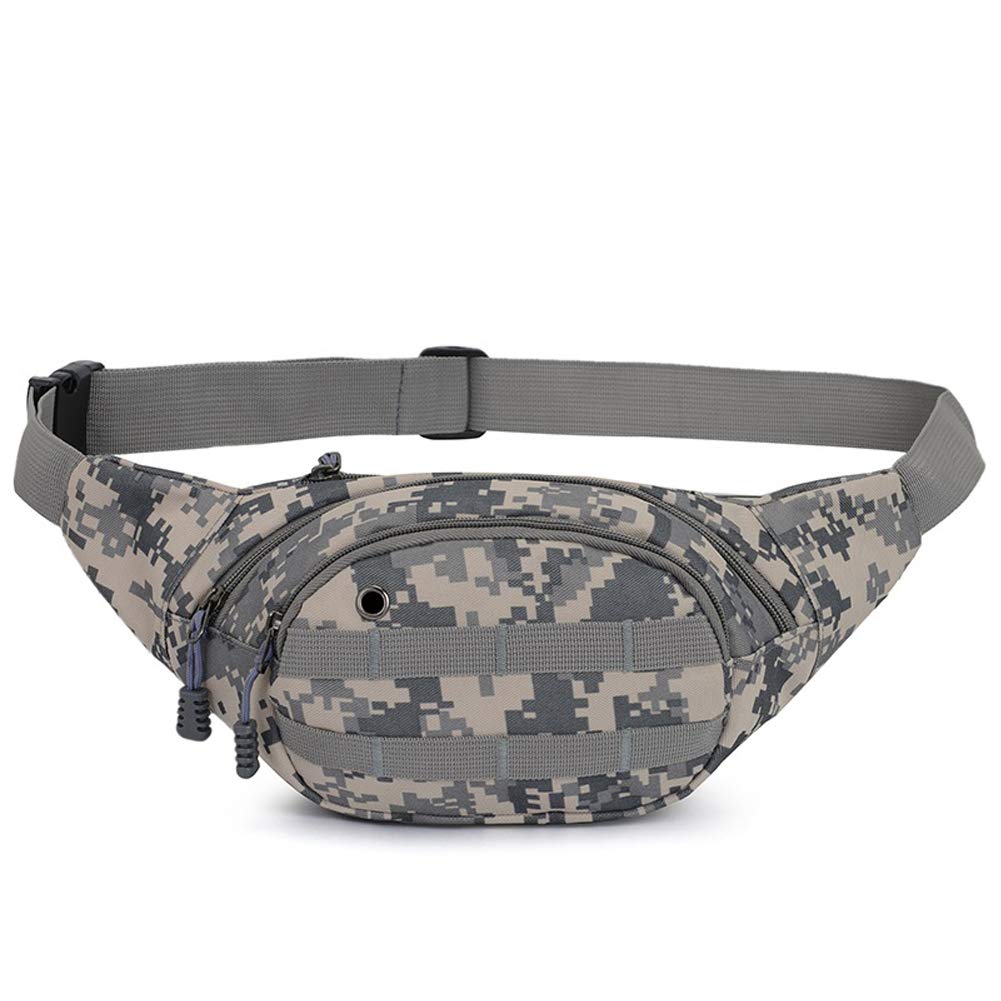 **DAITET Adjustable Fanny Pack for Men & Women – Large Capacity Crossbody Waist Bag for Hiking, Cycling, Workout & Travel – Tactical Bum Bag with Belt (Gray) – Perfect for Outdoor Adventures & Casual Wear**