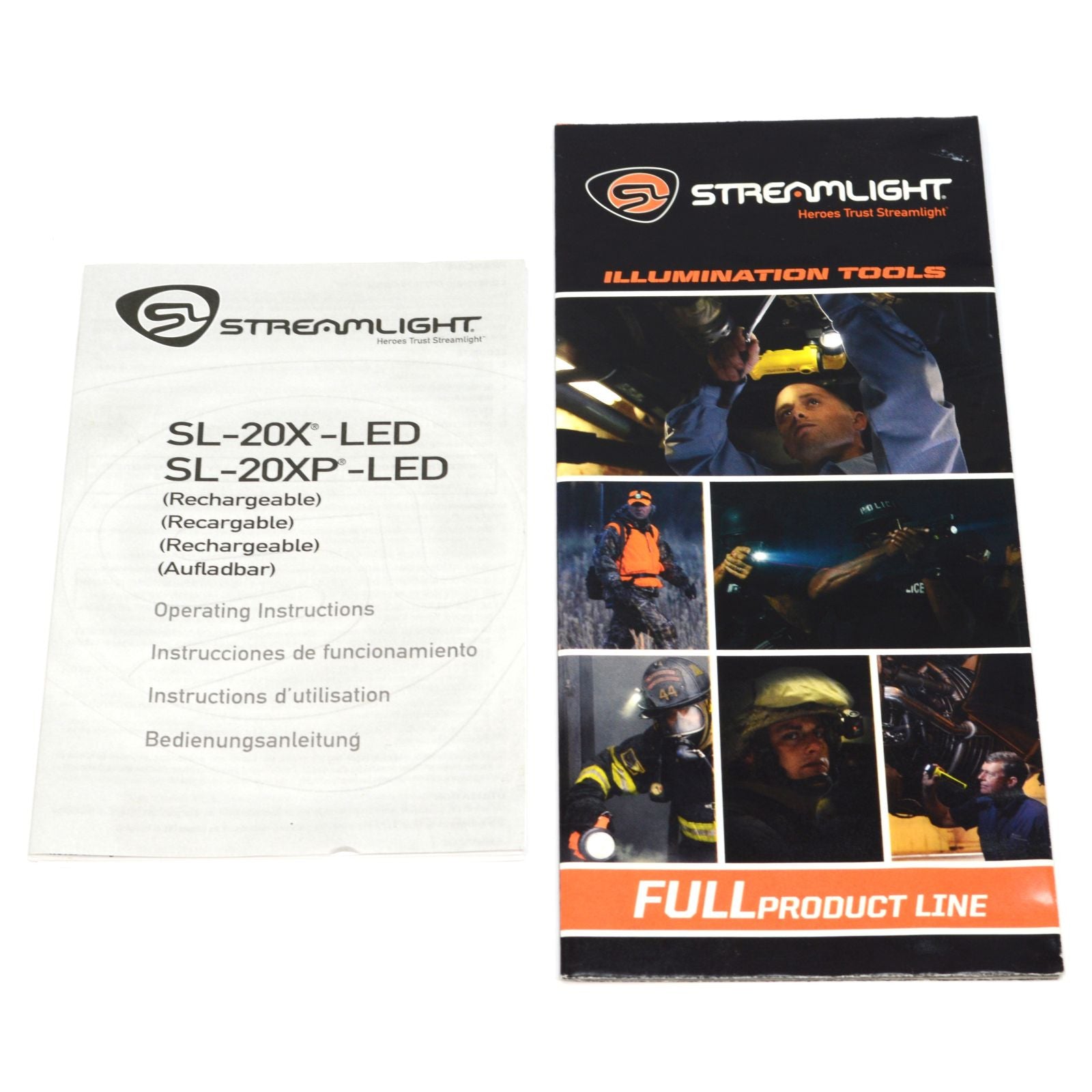 STREAMLIGHT SL 20XP 25183 Rechargeable Flashlight - Yellow LED/Halogen Light for Camping, Hiking & Emergency Use