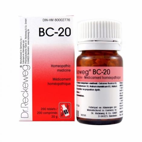 Dr. Reckeweg BC 20 Combination Salt Tablets - 200 Tabs for Immune Support & Homeopathic Relief | Ideal for Daily Wellness & Natural Healing