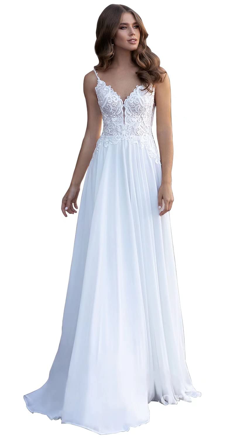 Elegant Long Sleeve Boat Neck Wedding Dress with Button Back - Crepe Satin Bridal Gown for Bride | Perfect for Church, Beach, and Formal Wedding Ceremonies