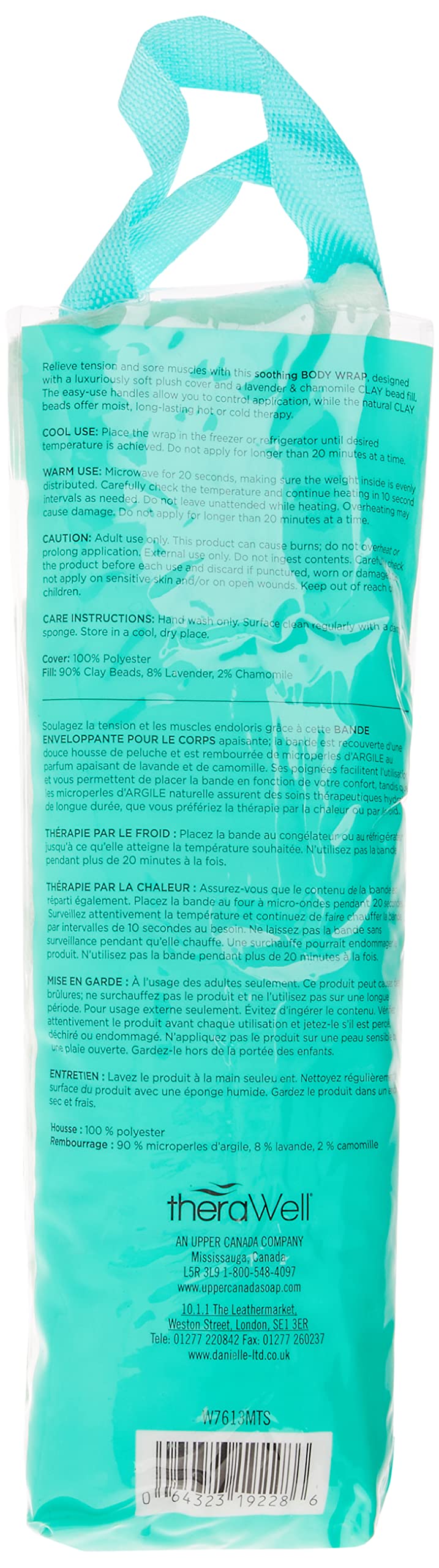 Lavender & Chamomile Scented Body Wrap Heating Pad - Mint Green Color for Muscle Pain Relief & Relaxation - Perfect for Back, Neck, Shoulder Pain & Stress Relief at Home or Office
