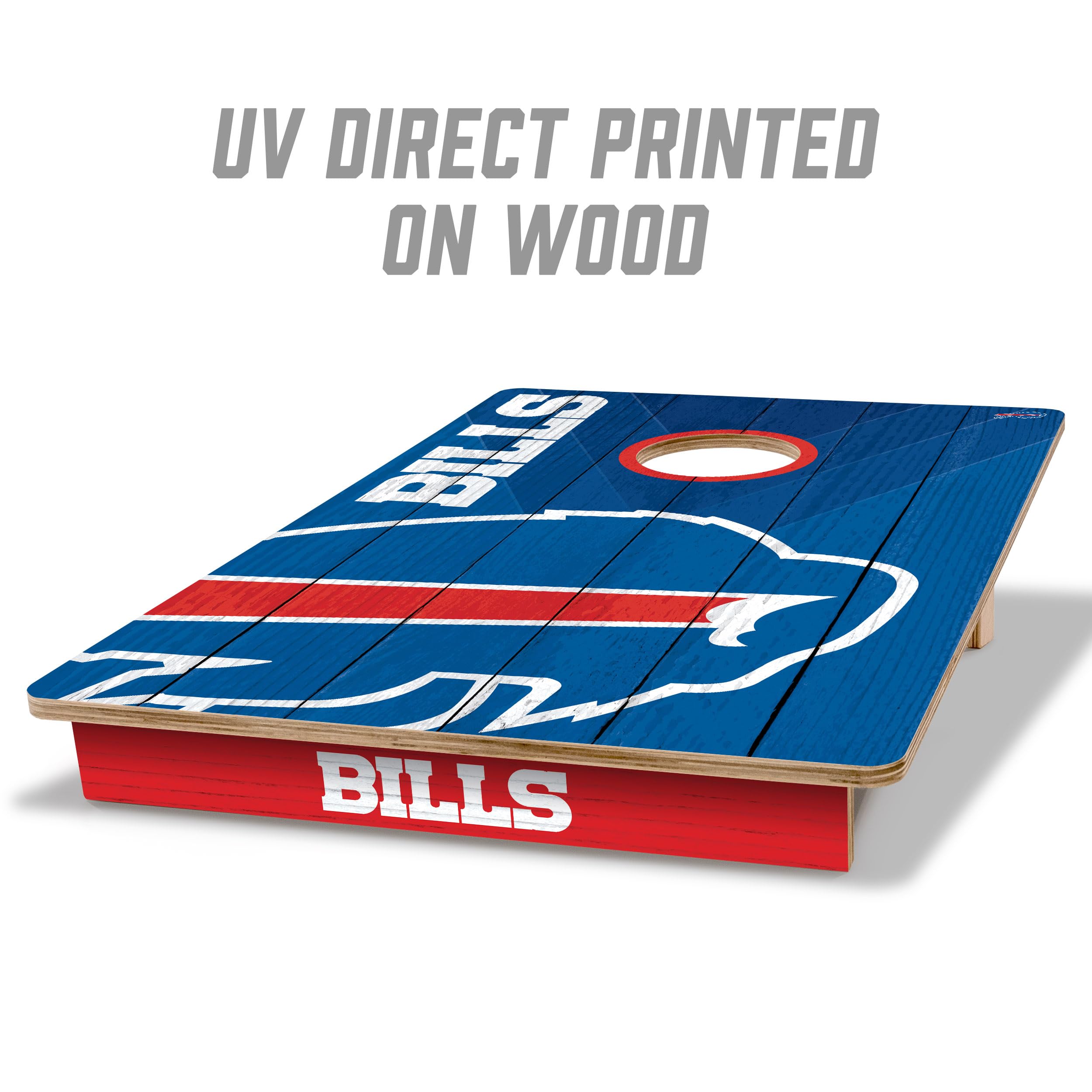 YouTheFan NFL 2’ x 3’ Wood Cornhole Game Set with Official Team Logo Bags - Perfect for Tailgating, Backyard Parties, and Outdoor Game Nights
