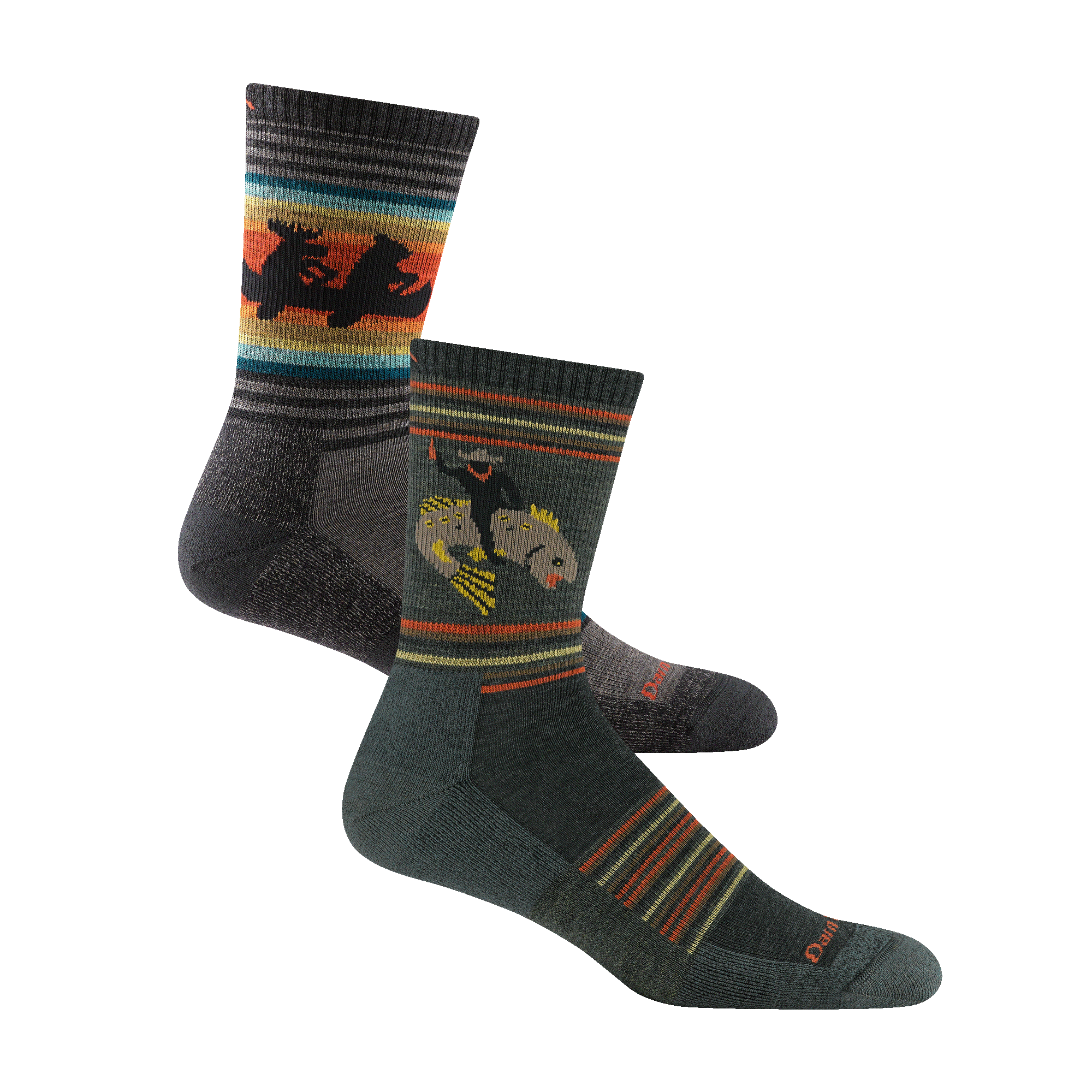 Men's Willoughby Micro Crew Hiking Socks 2-Pack - Moisture Wicking & Breathable for Outdoor Adventures, Camping & Trail Running