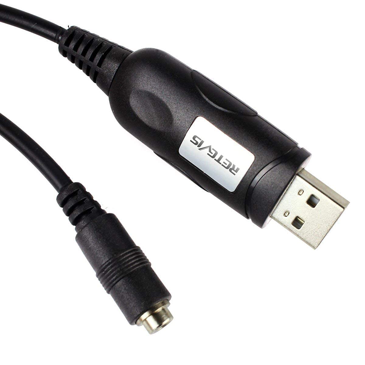 Retevis 6-in-1 Two Way Radio Programming Cable with USB & 6 Adapters - Compatible with Motorola Baofeng UV-5R RT21 RT22 RT27 H-777 RT68 RT-5R Walkie Talkies (1 Pack) - Perfect for Radio Programming & Firmware Updates