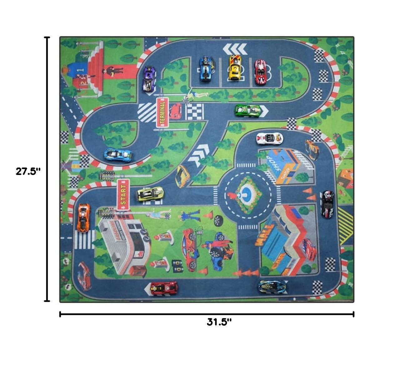 Kids Road Playmat Toy - Safe Traffic Carpet for Learning & Play
