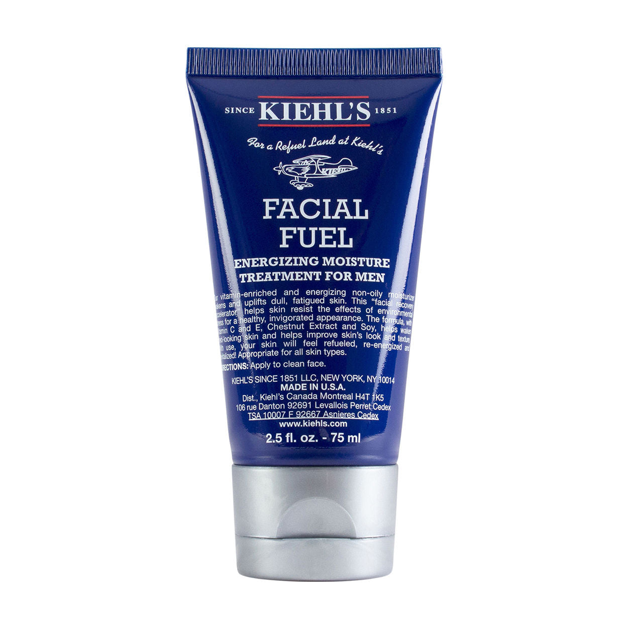 Kiehl's Since 1851 Facial Fuel Energizing Moisturizer for Men - Hydrating Face Cream with Vitamin C & Caffeine - Perfect for Morning Routine & Post-Workout Skincare