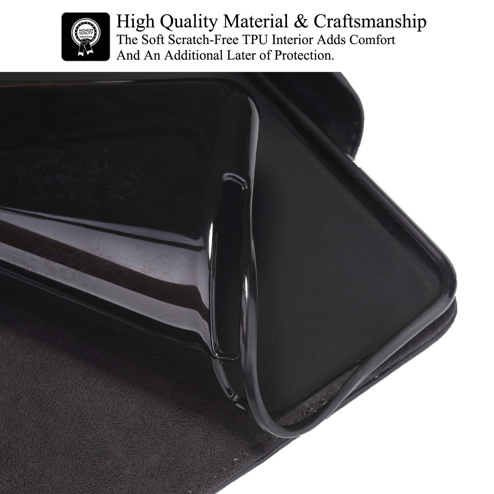Ultra Slim Lightweight Stand Protective Case for iPad Pro 11 inch (2021/2020/2018) with Auto Sleep/Wake & Card Slots - Perfect for Work, Travel & Daily Use (Black)