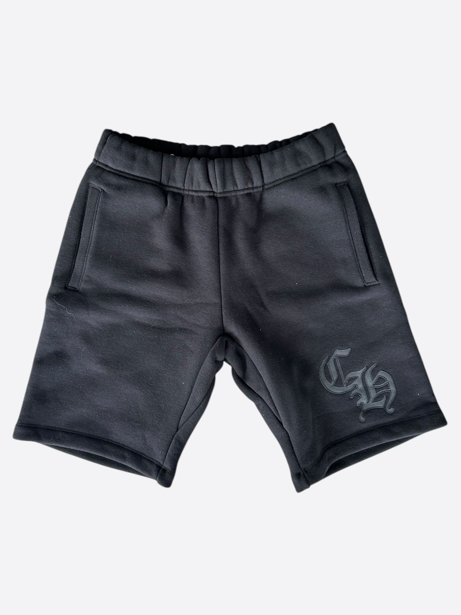 Chrome Hearts Black CH Logo Embroidered Shorts for Men - Stylish Streetwear & Casual Summer Shorts for Outfits