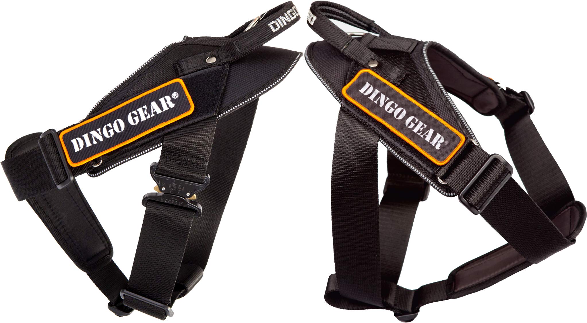 DINGO GEAR Multifunctional Dog Harness for Work, Guard Dog Training, K9 & IPO - Cobra System Handmade Black S03196 Size L - Perfect for Police Dogs, Search & Rescue, and Outdoor Adventures