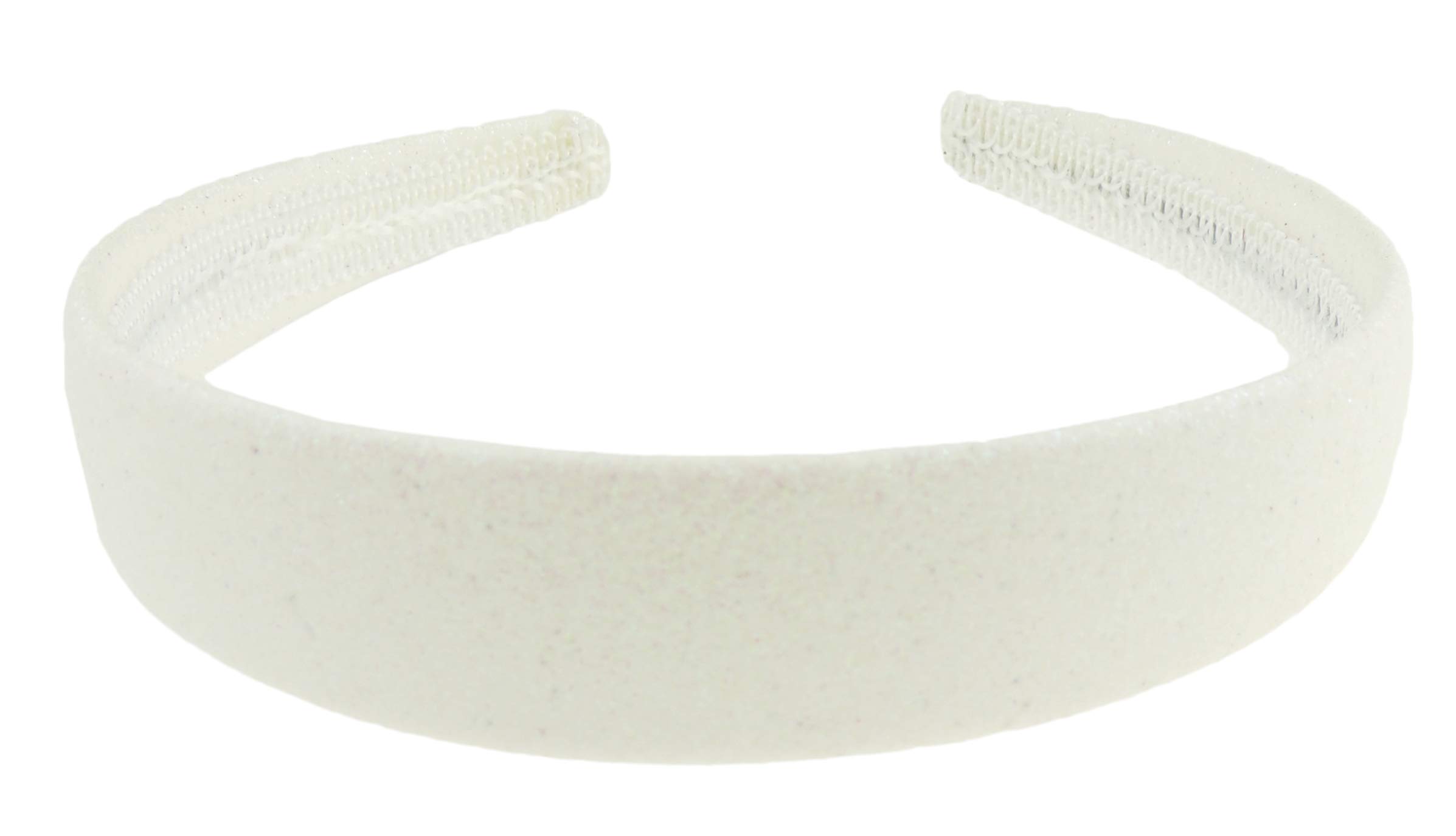 Sparkly Glitter Flower Girl Headband for Women & Girls - 2.5cm Alice Band for School Uniform, Birthday Party, Wedding & Special Occasions (White) | Perfect for Short & Long Hair, Bridal Accessories, Pageant Crowns & First Communion