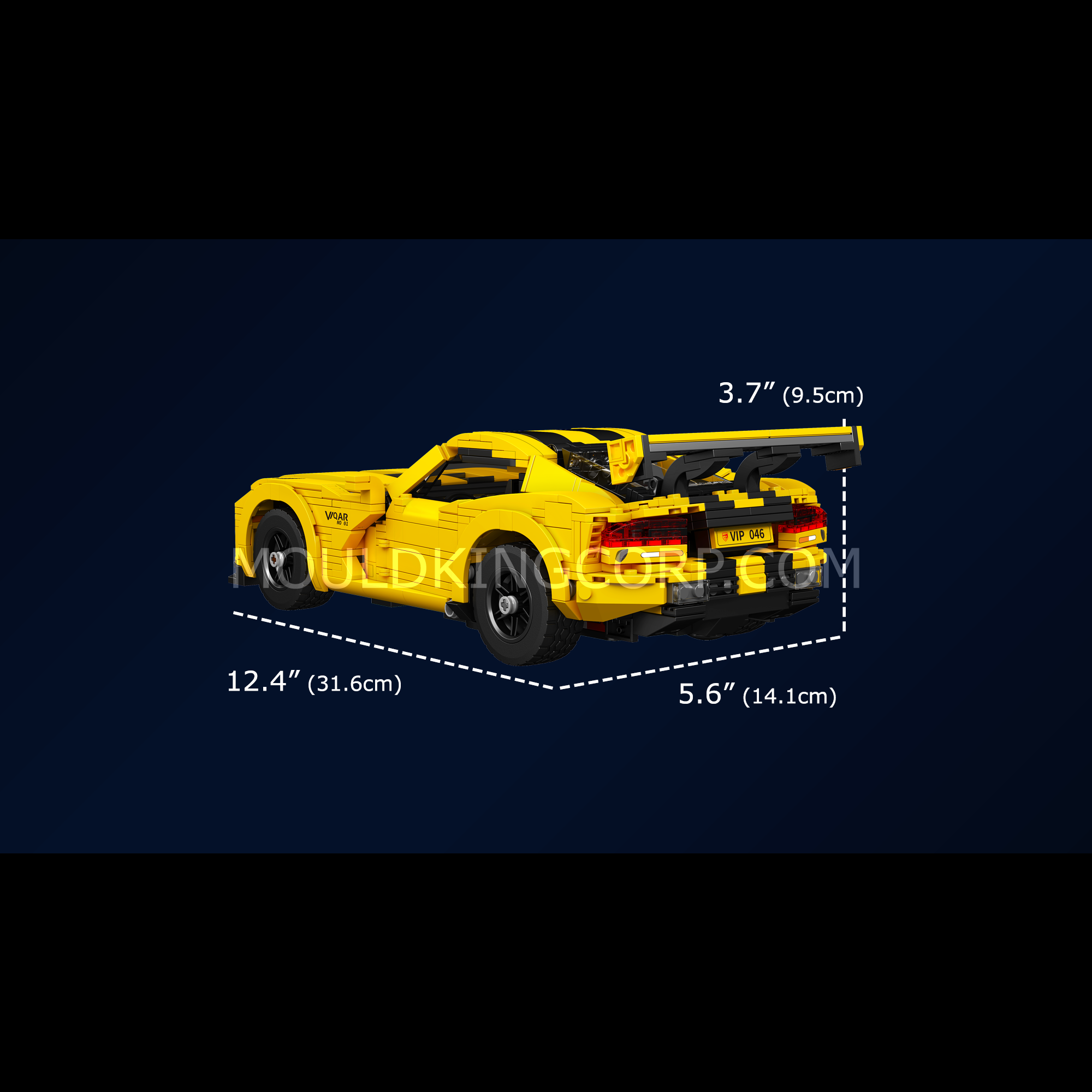 Mould King 10046S D. Viper Sports Car Building Set - 1,373 Pieces Model Kit for Adults & Teens | Perfect for Collectors, DIY Enthusiasts & Home Office Decoration