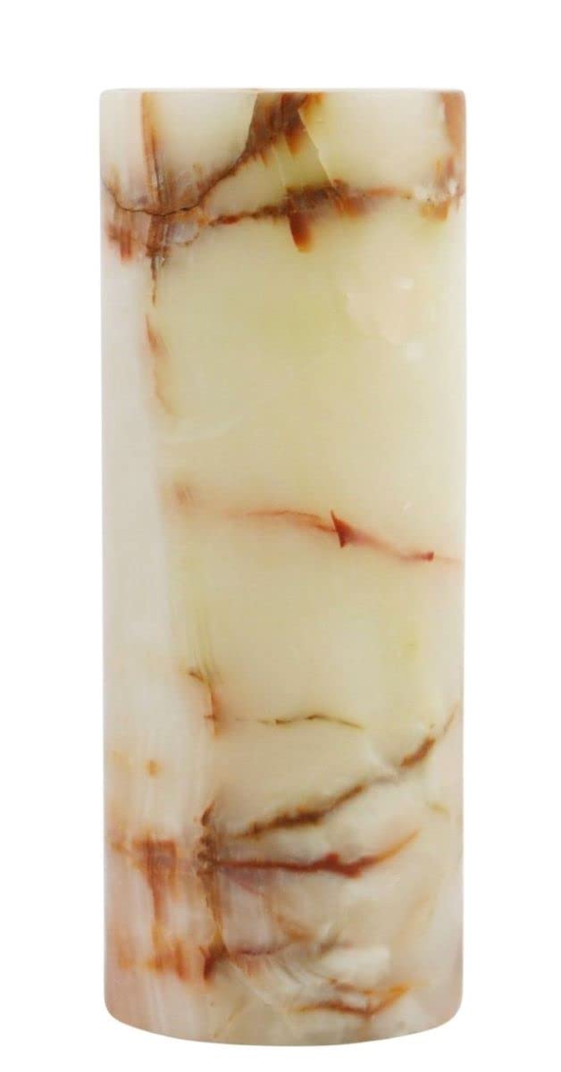 Natural White Onyx Vase - 10 Inch Tall Decorative Stone Flower Vase for Home Decor, Wedding Centerpieces & Luxury Gift Ideas