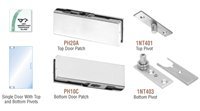 CRL PHA1A Satin Anodized Aluminum Patch Door Kit for North America - No Lock Included | Perfect for Commercial Buildings, Retail Stores & Office Entrances