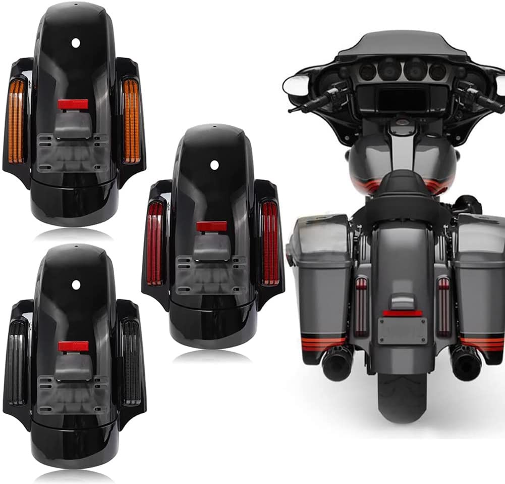Harley Davidson Touring Rear Fender System - Compatible with Road King, Road Glide, Street Glide & CVO Models 2014-2021 | Durable Black Finish | Perfect for Motorcycle Protection & Customization