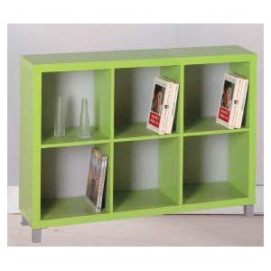 6-Shelf Green Bookcase - Sturdy Wooden Storage Organizer for Books, Toys & Home Decor | Perfect for Living Room, Bedroom & Office