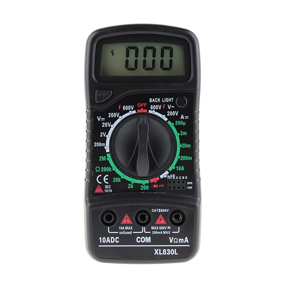 AMZOPDGS Digital Multimeter - Auto Electrical Tester with Transistor & Capacitance Measurement | Perfect for Automotive Repair, Home DIY & Electronics Testing