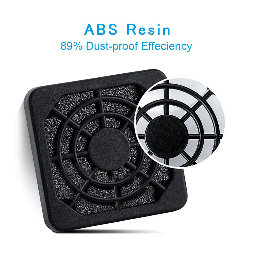 [2 Pack] ELUTENG 40mm USB Fan Dustproof Cover with Filter - Plastic Grill Ventilation Mesh Kit for 4cm Computer Case Fans | DIY Cooling Solution for PC, Electronics & Small Appliances
