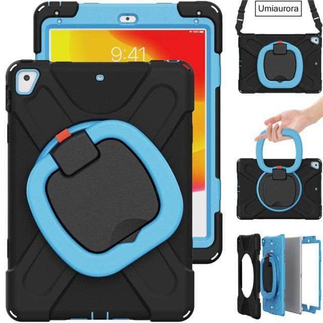 Durable Shockproof Case for iPad 5 & 6 - Heavy Duty Rugged Protective Cover for Work, Travel & Outdoor Adventures