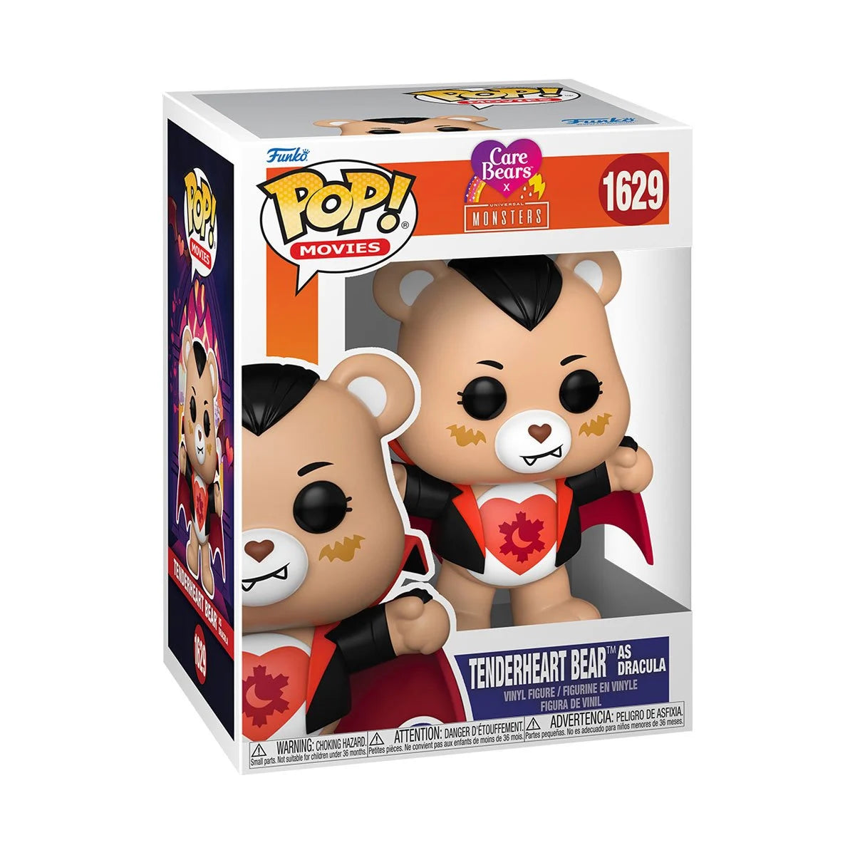 Care Bears x Universal Monsters Tenderheart Bear as Dracula Funko Pop! Vinyl Figure #1629 - Collectible Toy for Halloween Decor, Pop Culture Fans & Gift Ideas